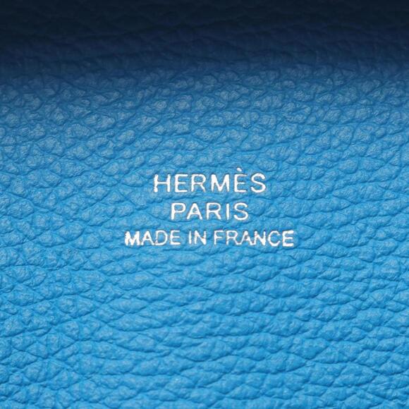 HERMES Blue Leather Wallet - Picture 4 of 6